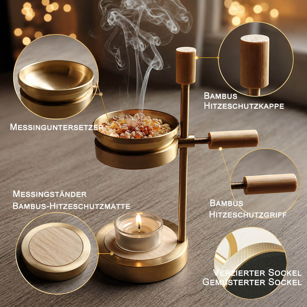 Un système d'encens moderne sans charbon pour l'encens franc, les résines, les mélanges d'encens secs, le réchauffement des arômes et les bâtonnets d'encens.