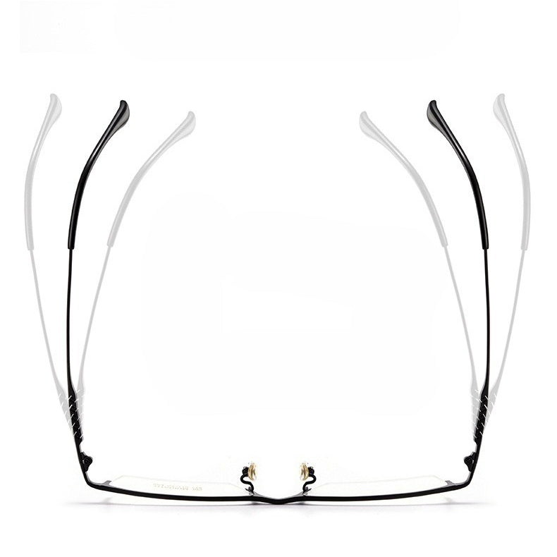 AUT017 Pure Titanium Semi-Rim Men's Glasses - Classic Business Eyewear for Nearsighted Correction - AUROOA