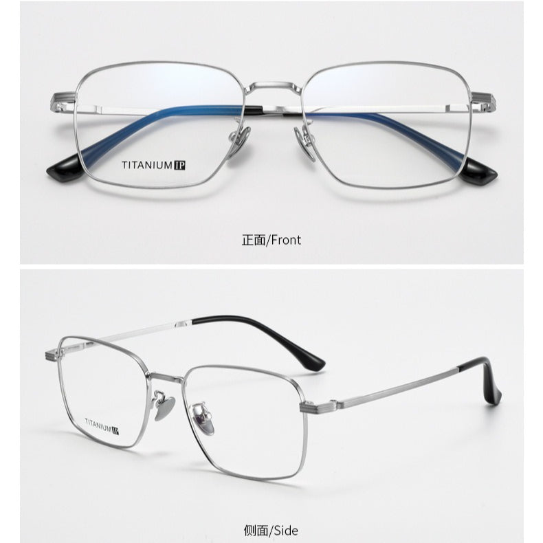 AUT016 Men's Lightweight Titanium Glasses - NearSighted Correction Eyewear for Everyday Use - AUROOA