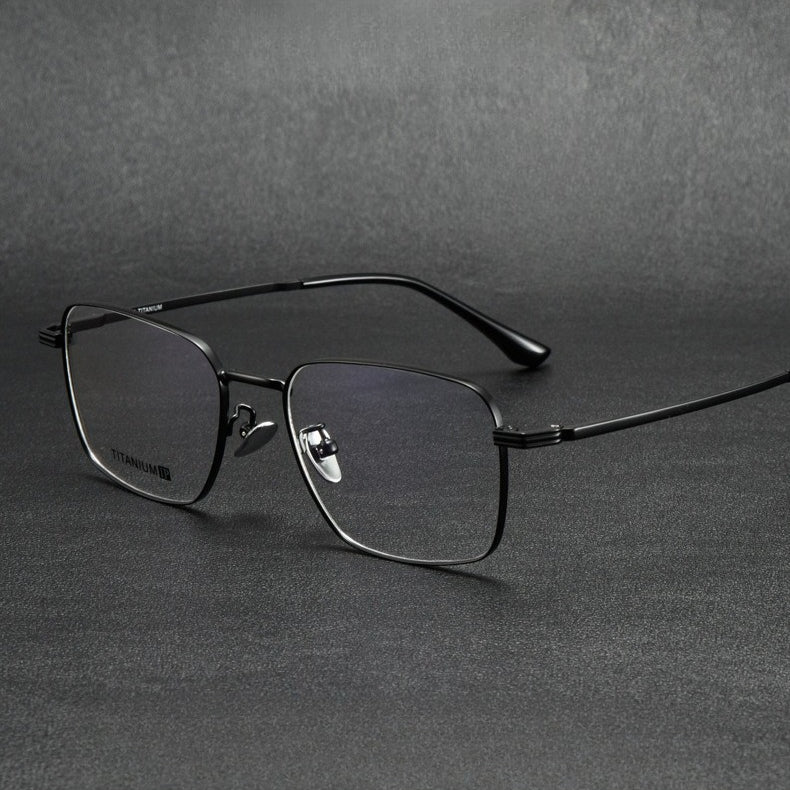AUT016 Men's Lightweight Titanium Glasses - NearSighted Correction Eyewear for Everyday Use - AUROOA