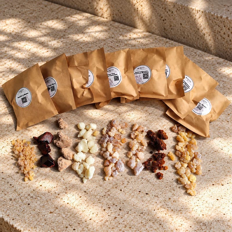 Natural Resin Discovery Collection – 8 Premium Incense Resins | 160g