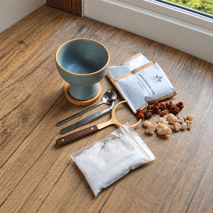 Ceramic Frankincense & Myrrh Burner Set