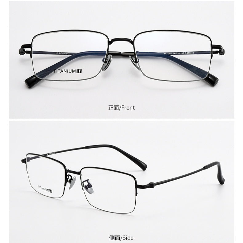 AUT015 Titanium Eyes Glasses with Prescription Myopia Lenses