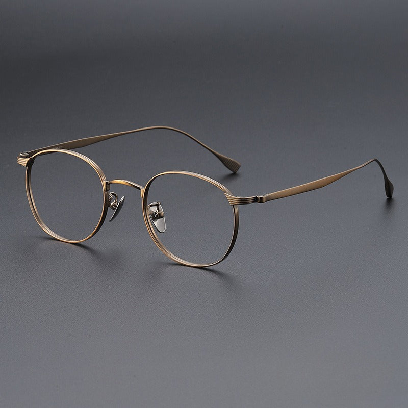 AUT004 Pure Titanium Men's Eyeglasses with Myopia Lenses.