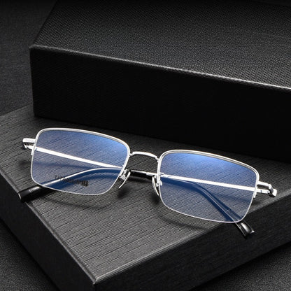 AUT015 Titanium Eyes Glasses with Prescription Myopia Lenses