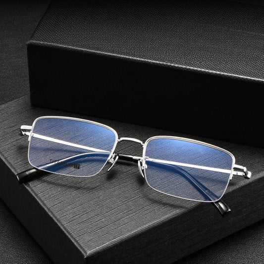 AUT015 Titanium Eyes Glasses with Prescription Myopia Lenses