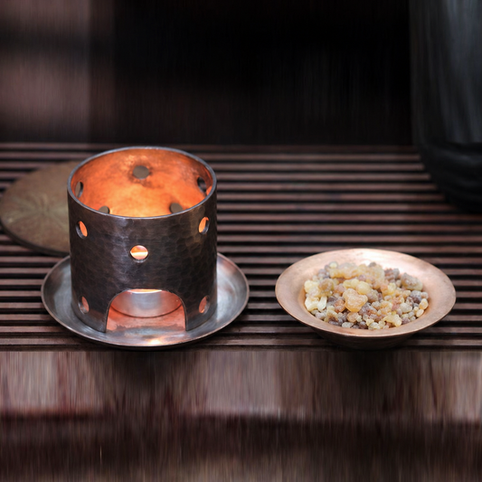 Vintage Brass Incense & Candle Burner | Resin & Essential Oil Censer for Home