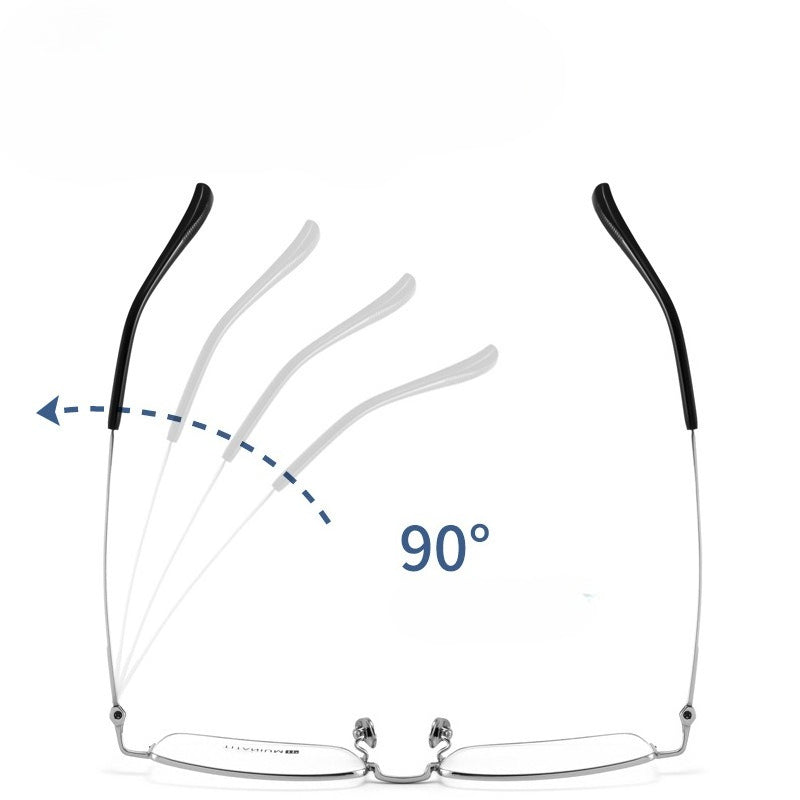 AUT015 Titanium Eyes Glasses with Prescription Myopia Lenses
