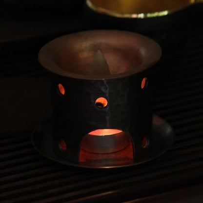 Quemador de incienso y velas de latón vintage | Quemador de resina y aceites esenciales para el hogar