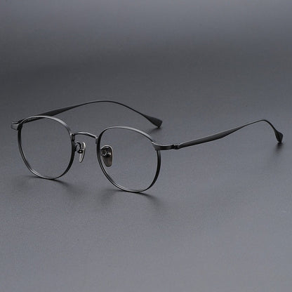 AUT004 Pure Titanium Men's Eyeglasses with Myopia Lenses.