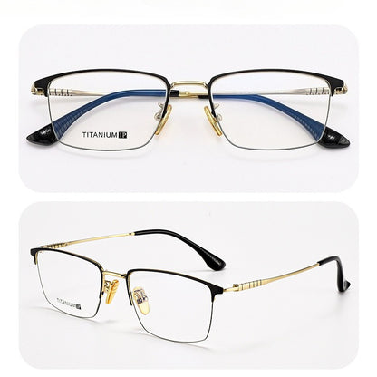 AUT028 Titanium Eyes Glasses with Prescription Myopia Lense