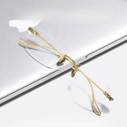 AOC001 Frameless prescription glasses with Myopia Lenses.