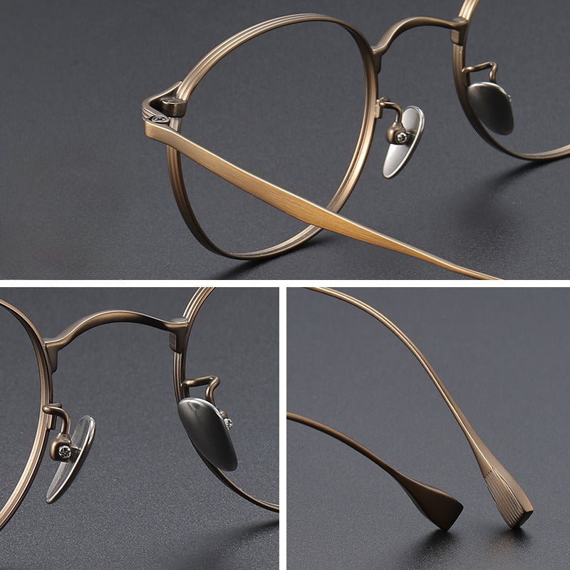 AUT004 Pure Titanium Men's Eyeglasses with Myopia Lenses.