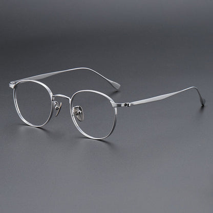 AUT004 Pure Titanium Men's Eyeglasses with Myopia Lenses.