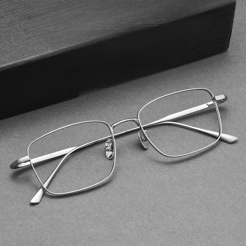 AUT001 Men's Pure Titanium Prescription Glasses for Myopia.