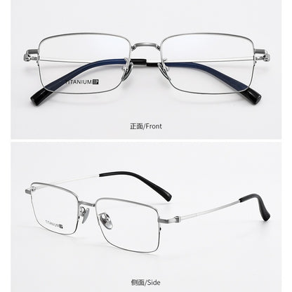AUT015 Titanium Eyes Glasses with Prescription Myopia Lenses