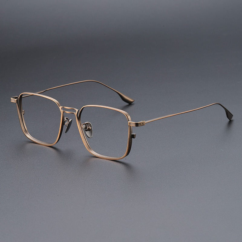 AUT005 Pure Titanium Men's Eyeglasses with Myopia Lenses.