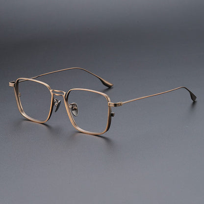 AUT005 Pure Titanium Men's Eyeglasses with Myopia Lenses.
