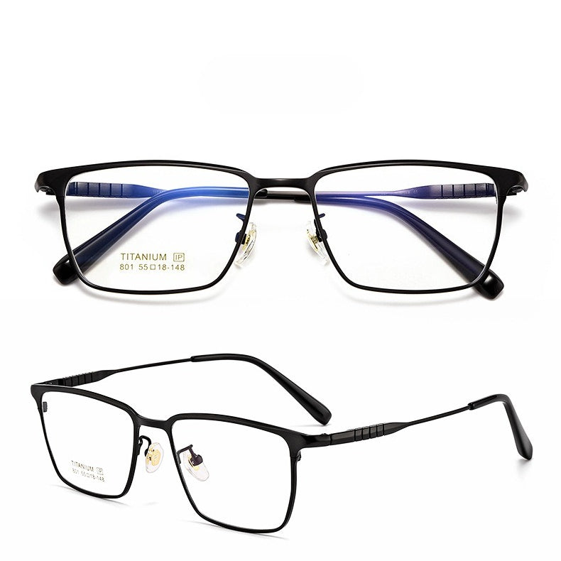 AUT018 Titanium Eyes Glasses with Prescription Myopia Lense