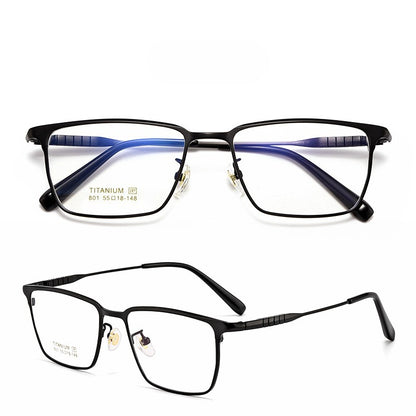 AUT018 Titanium Eyes Glasses with Prescription Myopia Lense