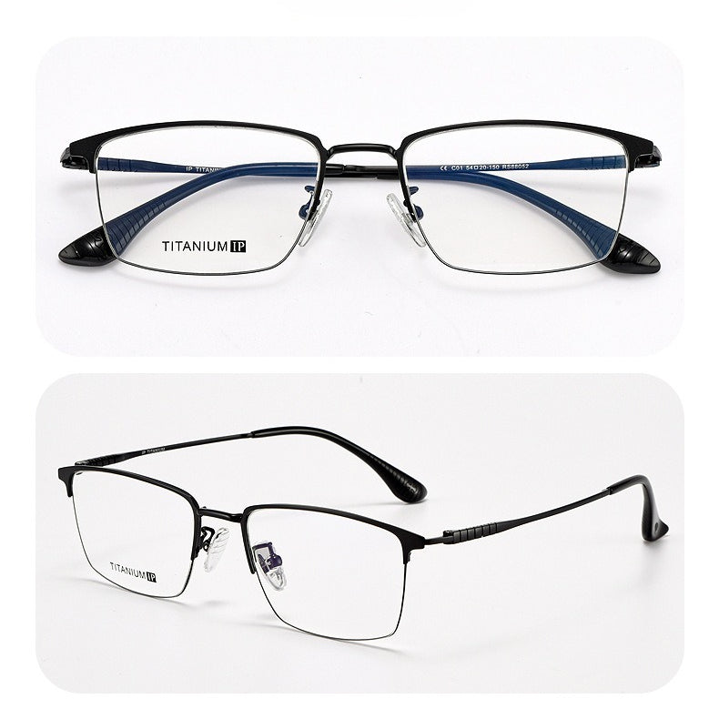 AUT028 Titanium Eyes Glasses with Prescription Myopia Lense
