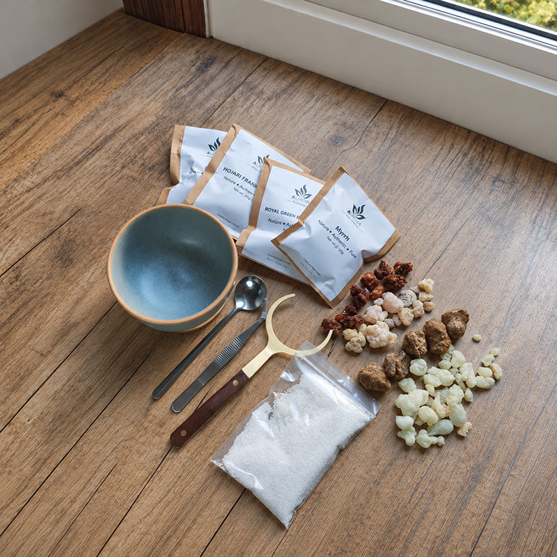 Premium Ceramic Frankincense & Myrrh Burner Set