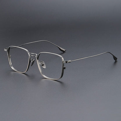 AUT005 Pure Titanium Men's Eyeglasses with Myopia Lenses.