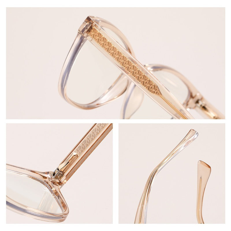 AU0010 Women's Prescription Eyeglasses – Complete Pair with Myopia Lenses.