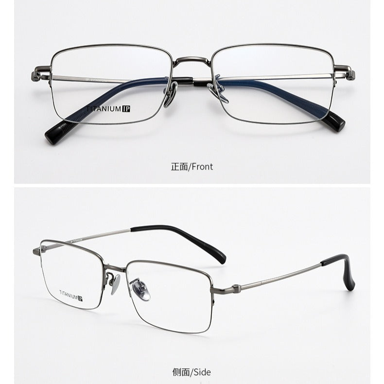 AUT015 Titanium Eyes Glasses with Prescription Myopia Lenses