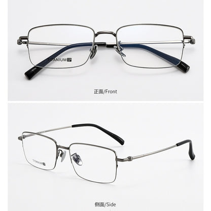 AUT015 Titanium Eyes Glasses with Prescription Myopia Lenses
