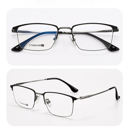 AUT028 Titanium Eyes Glasses with Prescription Myopia Lense