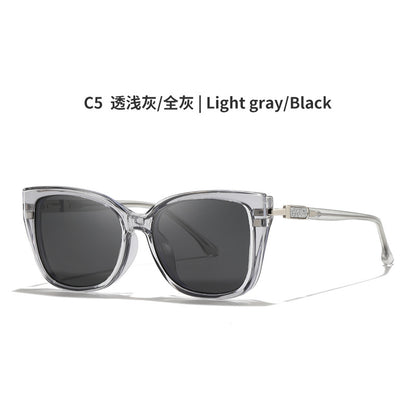 AU0012 2-in-1 Eyewear: Prescription Myopia Glasses + Polarized Sunglasses.