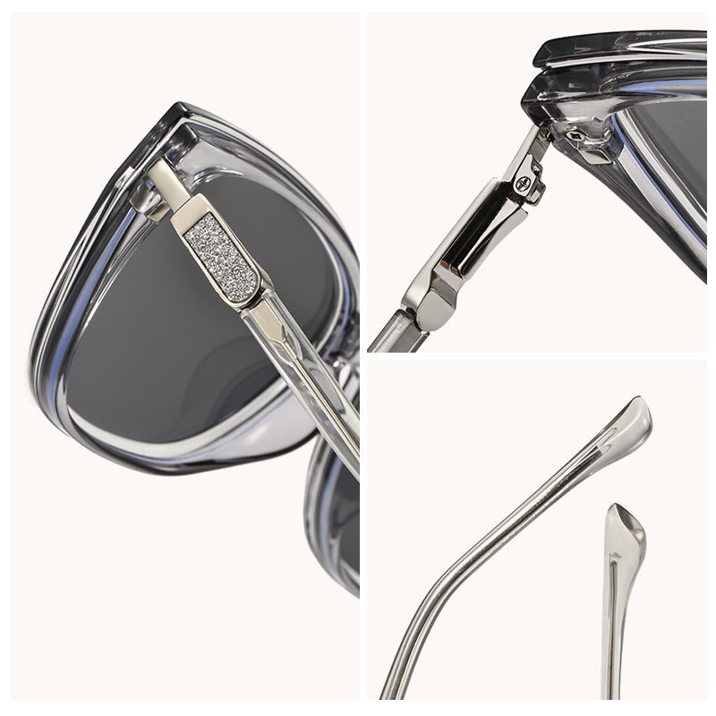 AU0012 2-in-1 Eyewear: Prescription Myopia Glasses + Polarized Sunglasses.