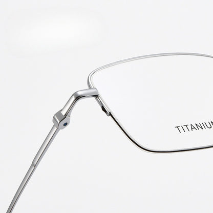 AUT015 Titanium Eyes Glasses with Prescription Myopia Lenses