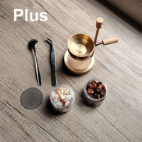 Brûleur d'encens en laiton réglable Aurooa pour résine d'encens, huiles essentielles et encens