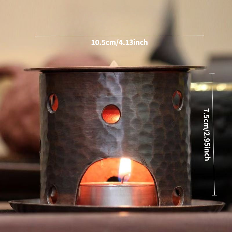 Quemador de incienso y velas de latón vintage | Quemador de resina y aceites esenciales para el hogar