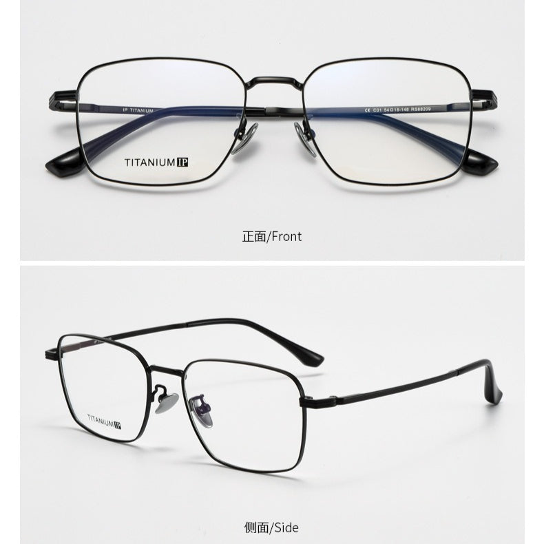 AUT016 Titanium Eyes Glasses with Prescription Myopia Lenses