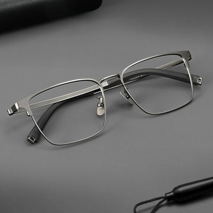 AUT013 Men's Titanium Frame Myopia Glasses with Lenses.