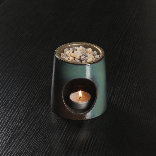Frankincense Incense Burner – Handcrafted Brass & Ceramic Censer for Resin, Charcoal & Essential Oils