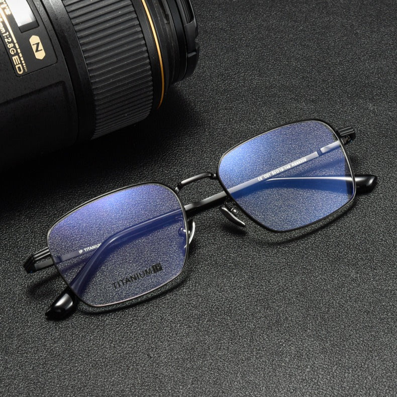 AUT016 Titanium Eyes Glasses with Prescription Myopia Lenses