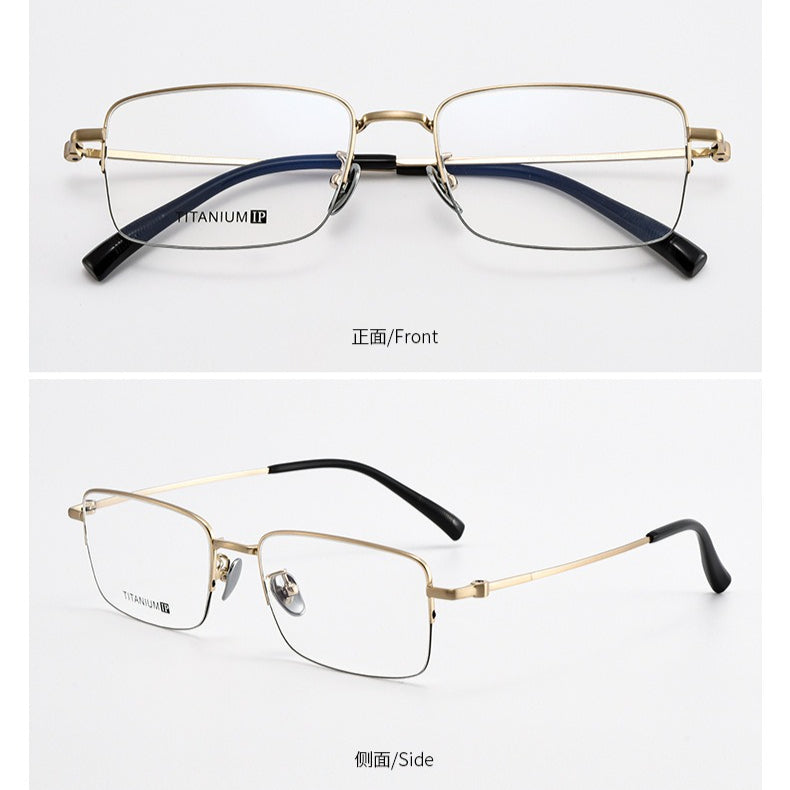 AUT015 Titanium Eyes Glasses with Prescription Myopia Lenses