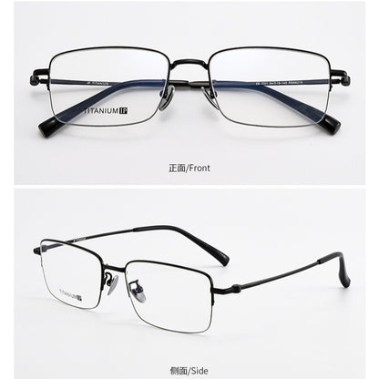 AUT015 Titanium Eyes Glasses with Prescription Myopia Lenses
