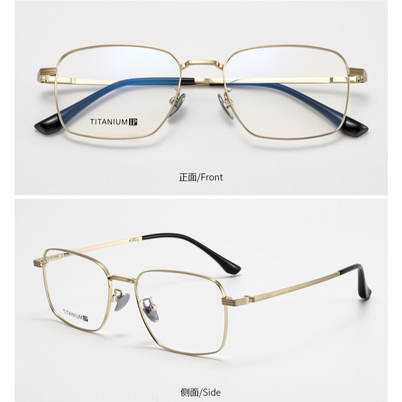 AUT016 Titanium Eyes Glasses with Prescription Myopia Lenses