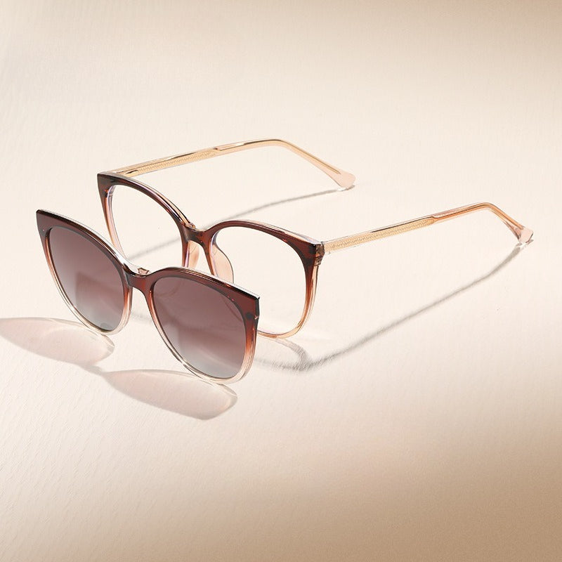 AU0011 Women's Combo Glasses – Polarized Sunglasses with Myopia Correction.