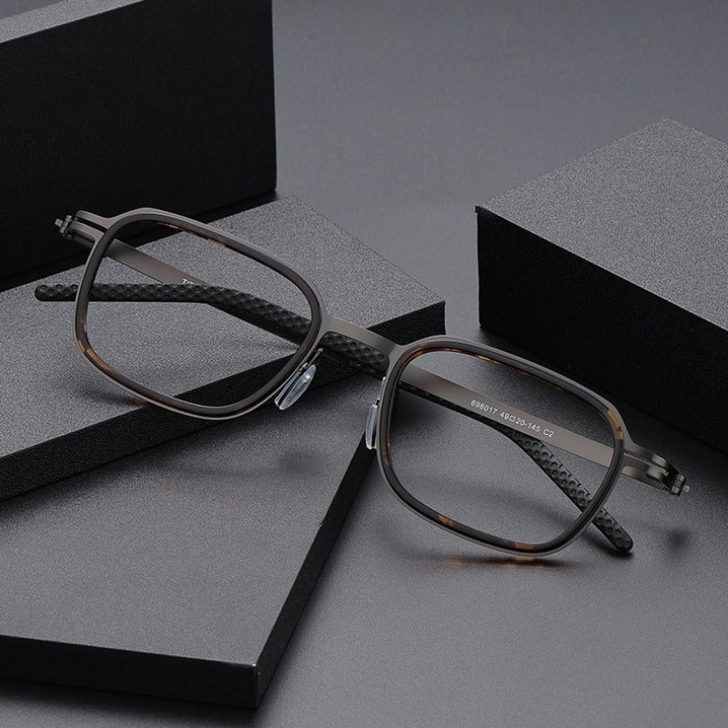 AUT011 Retro Acetate Full-Rim Glasses.
