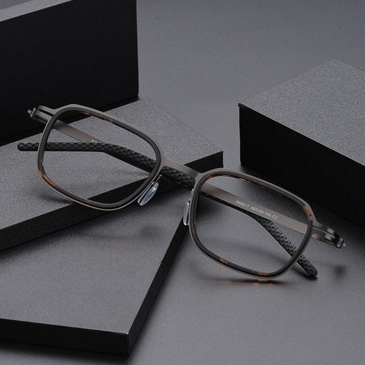 AUT011 Retro Acetate Full-Rim Glasses.