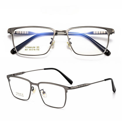 AUT018 Titanium Eyes Glasses with Prescription Myopia Lense