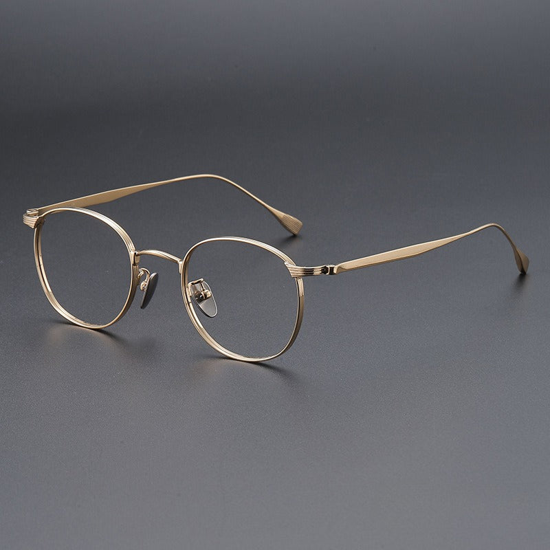 AUT004 Pure Titanium Men's Eyeglasses with Myopia Lenses.